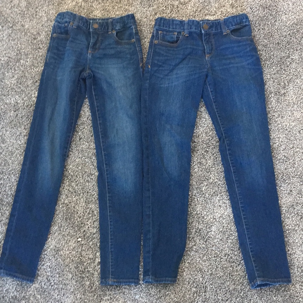 2 Gap girls sz 10 super skinny jeans no distress